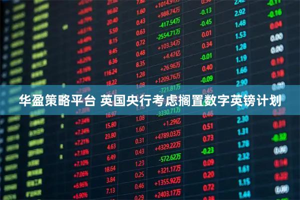 华盈策略平台 英国央行考虑搁置数字英镑计划