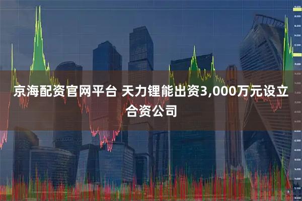 京海配资官网平台 天力锂能出资3,000万元设立合资公司