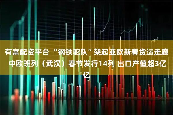有富配资平台 “钢铁驼队”架起亚欧新春货运走廊 中欧班列（武汉）春节发行14列 出口产值超3亿